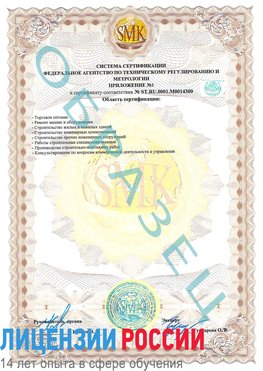 Образец сертификата соответствия (приложение) Гусь Хрустальный Сертификат OHSAS 18001